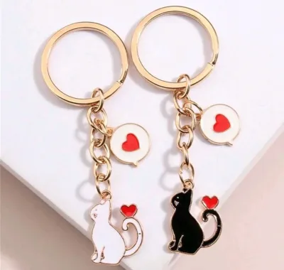 Llavero con figura de gato