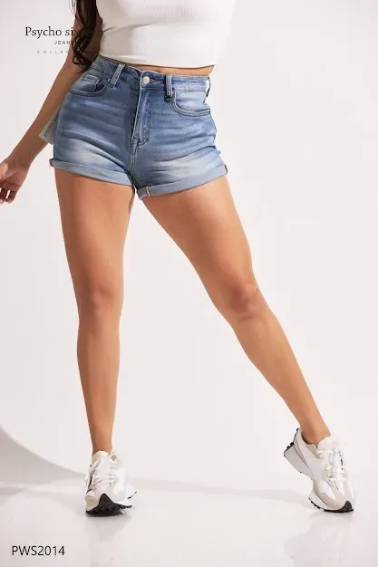 Short Enagua Psycho Sixteen High Rise Mom Fit para dama PWS2014 Azul