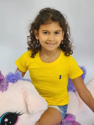 Camiseta para niña Cambrige Polo Club Amarilla