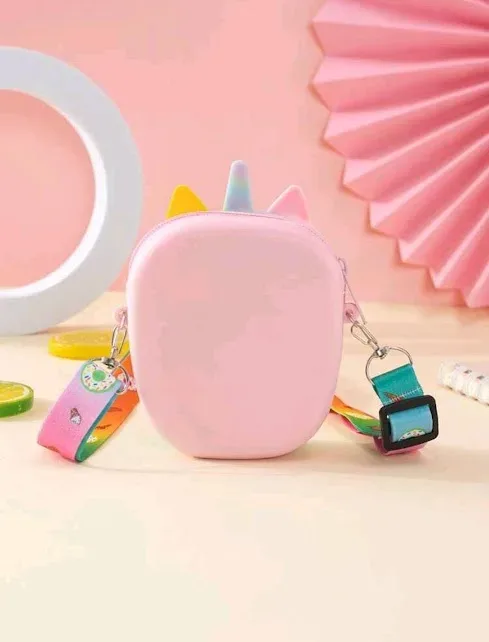 Bolso para niña con diseño de unicornio multicolor