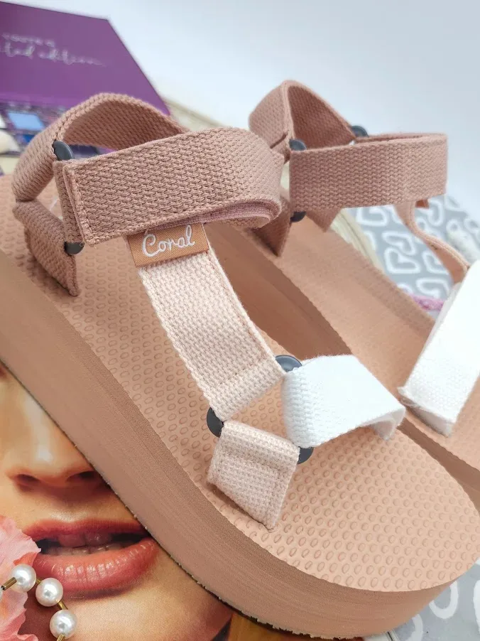 Sandalias coral para dama Cliff  3 Blush