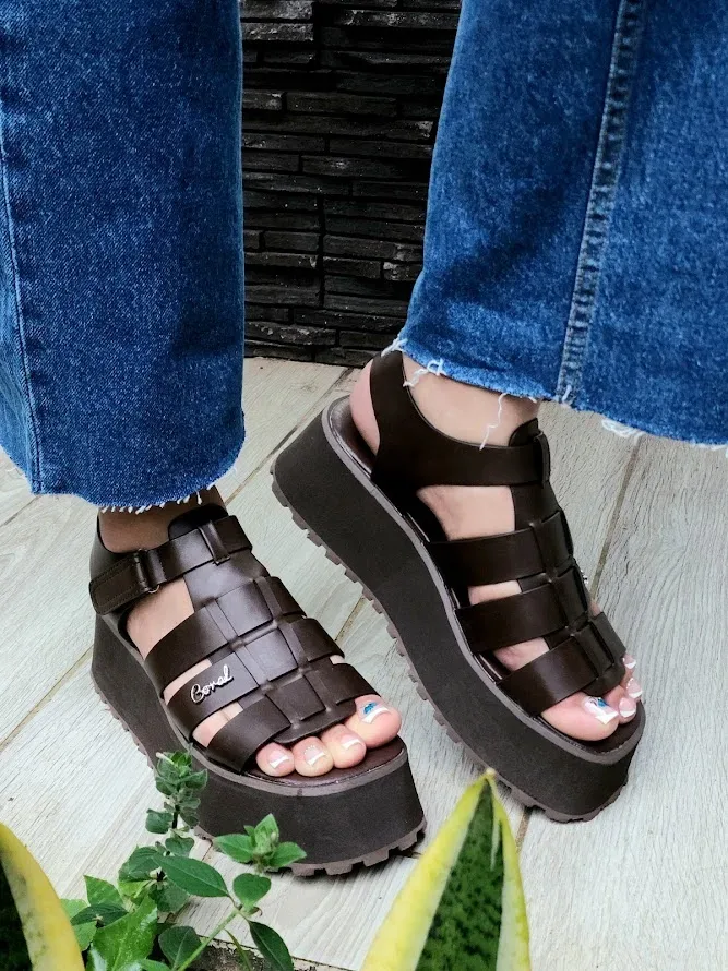 Sandalias Coral Positano Brown para Dama
