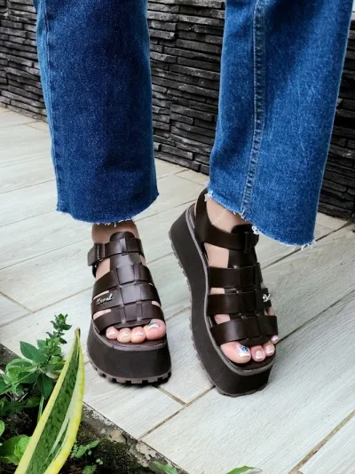 Sandalias Coral Positano Brown para Dama