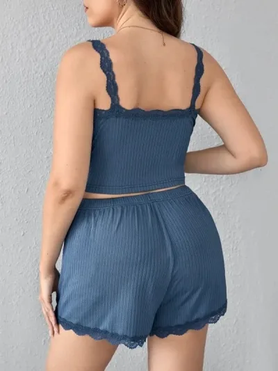 Pijama para dama azul grisaceo
