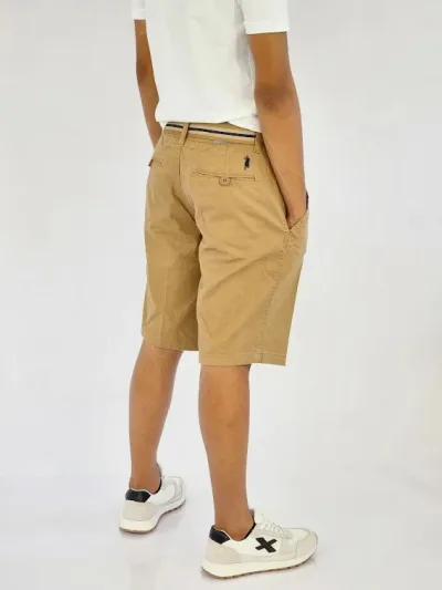 Short Cambridge Polo Club para muchachos color caramelo