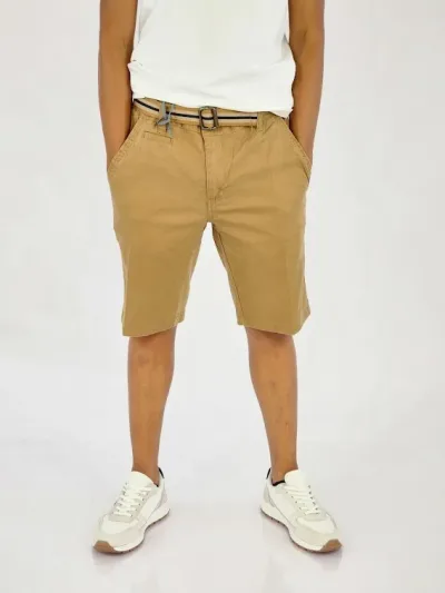 Short Cambridge Polo Club para muchachos color caramelo