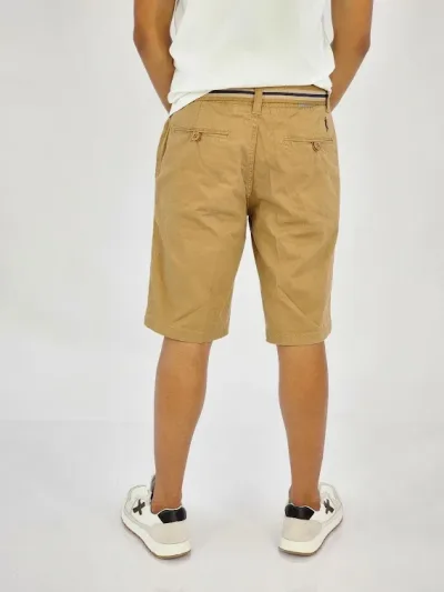 Short Cambridge Polo Club para muchachos color caramelo