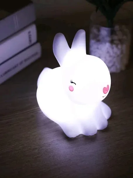 Lámpara diseño de conejo color blanco