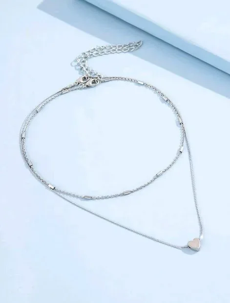 Collar de fanatasía para dama color plateado
