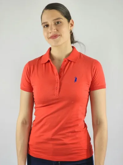 Camiseta Polo Cambrige Club para dama color rojo