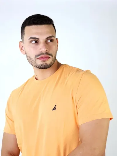 Camiseta Náutica para caballero color naranja