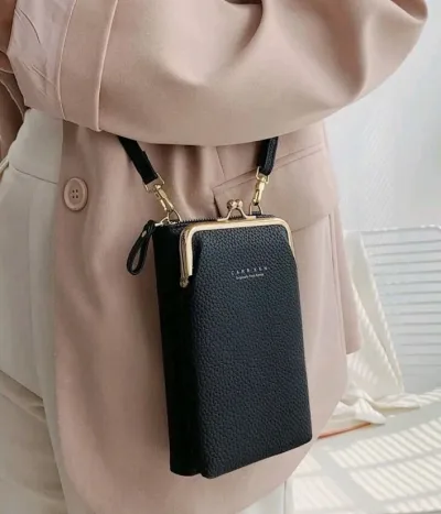 Cartera para telefono color negro