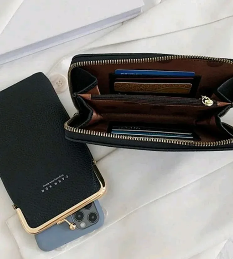 Cartera para telefono color negro