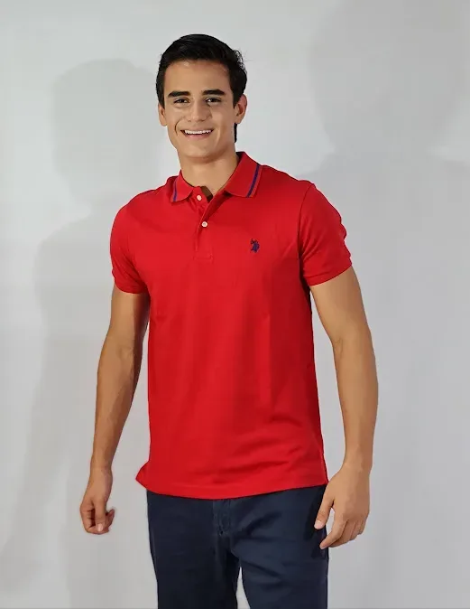 Camiseta US Polo ASSN para caballero color rojo