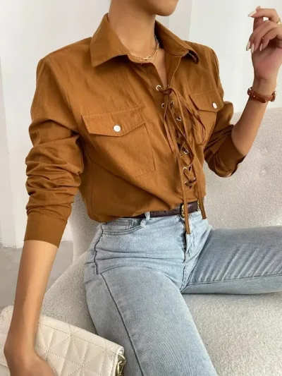 Blusa para dama color cafe
