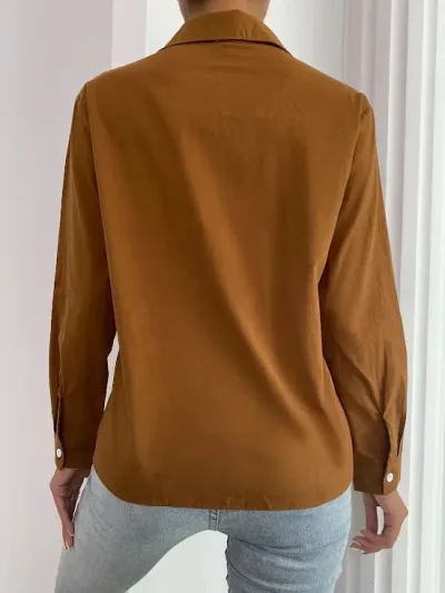 Blusa para dama color cafe
