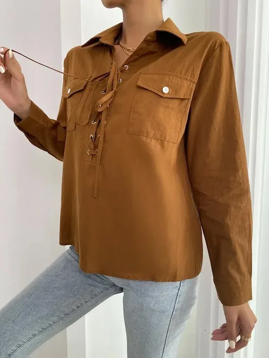 Blusa para dama color cafe
