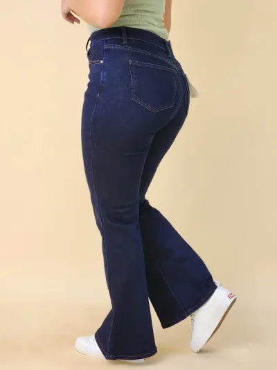 Jeans Estivaneli para dama TNFW-43685 COLOR AZUL OSCURO
