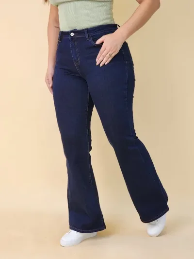 Jeans Estivaneli para dama TNFW-43685 COLOR AZUL OSCURO