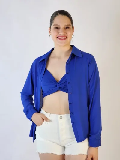 Set de blusas para dama color Azul