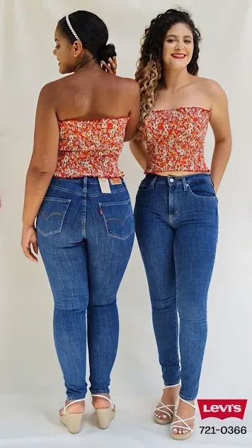 Jeans para dama Levis 721-0366 High Rise Super Skinny color azul