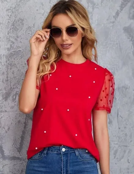 Blusa para dama color rojo