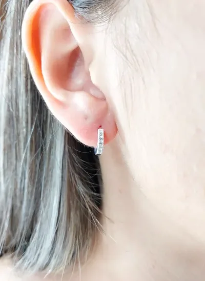 Aretes para dama plata 925 color plata