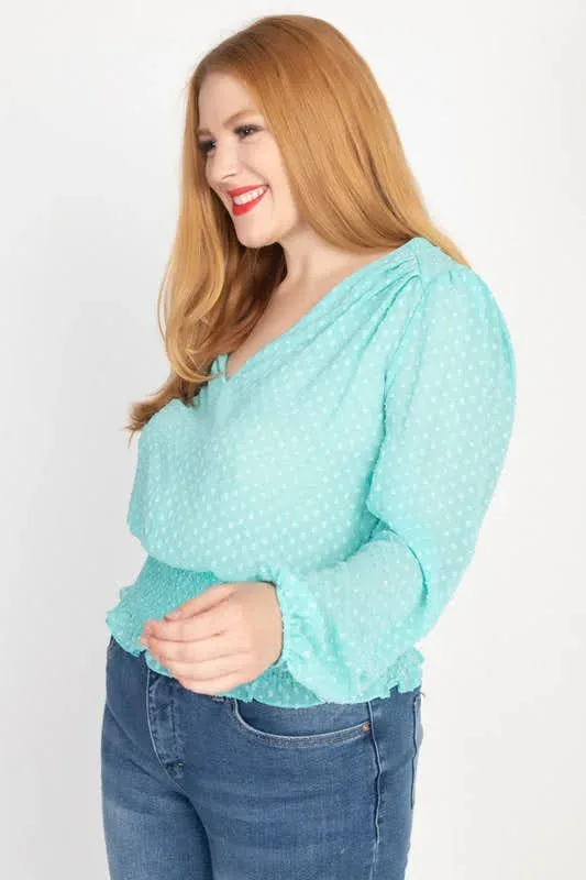 Blusa para dama color verde menta