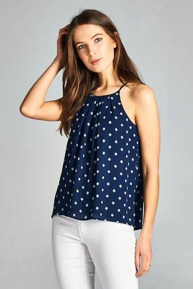 Blusa para dama con rombos blancos