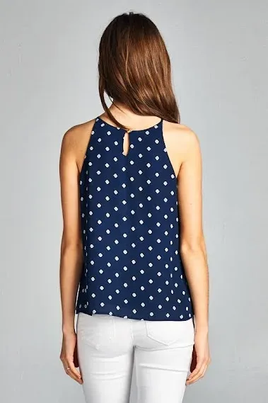 Blusa para dama con rombos blancos