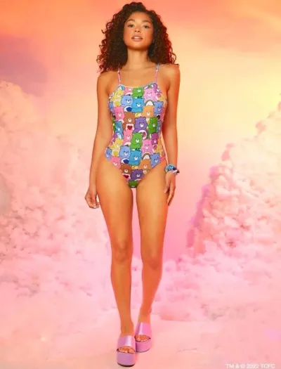 Vestido de baño para dama diseño de ositos cariñositos