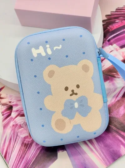 Estuche para cargador color celeste