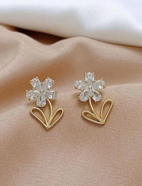 Aretes para dama color dorado
