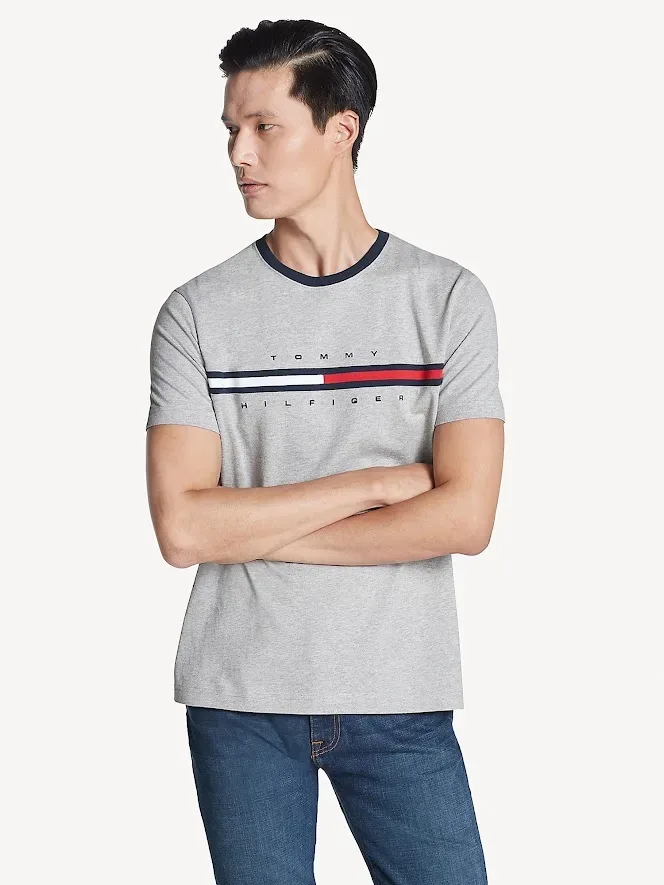 Camiseta Tommy Hilfiger para caballero color gris