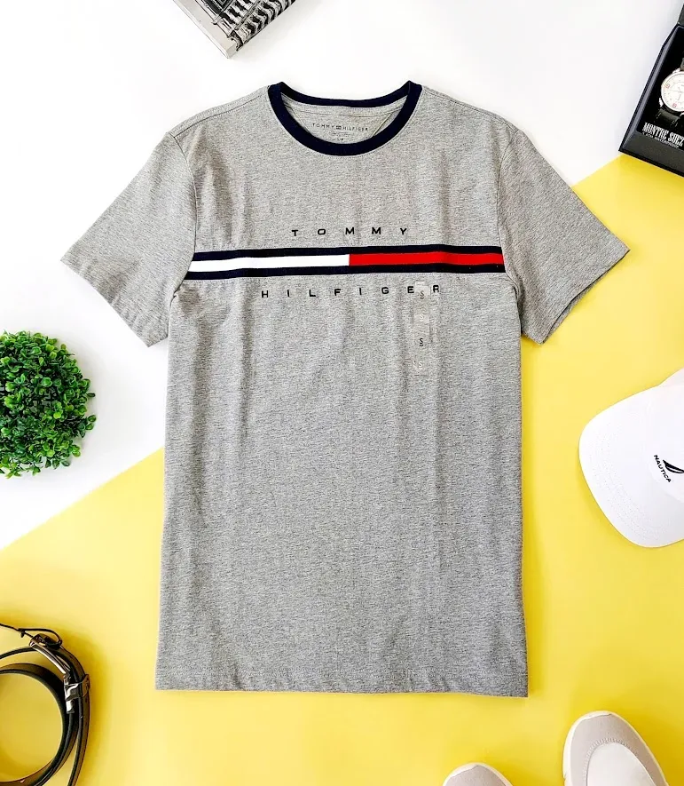 Camiseta Tommy Hilfiger para caballero color gris