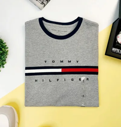 Camiseta Tommy Hilfiger para caballero color gris
