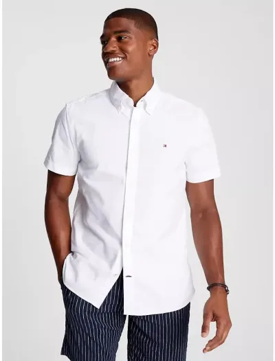 Camisa Tommy Hilfiger para caballero color blanco