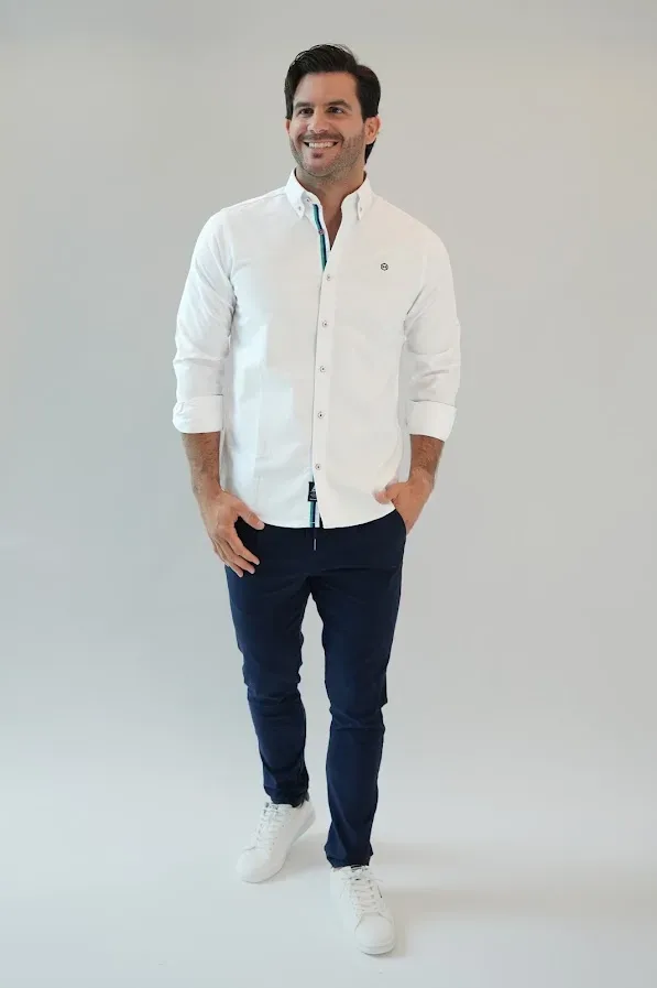 Camisa Hummer para caballero blanca