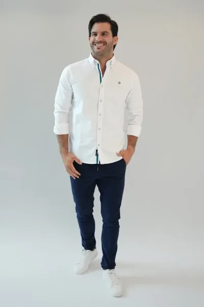 Camisa Hummer para caballero blanca