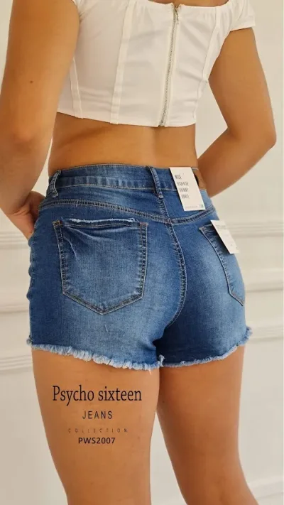 Short Psycho Sixteen para dama PWS2007 color Azul