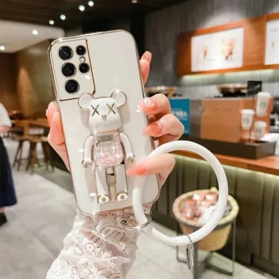 Funda para celular color blanco diseño de robot