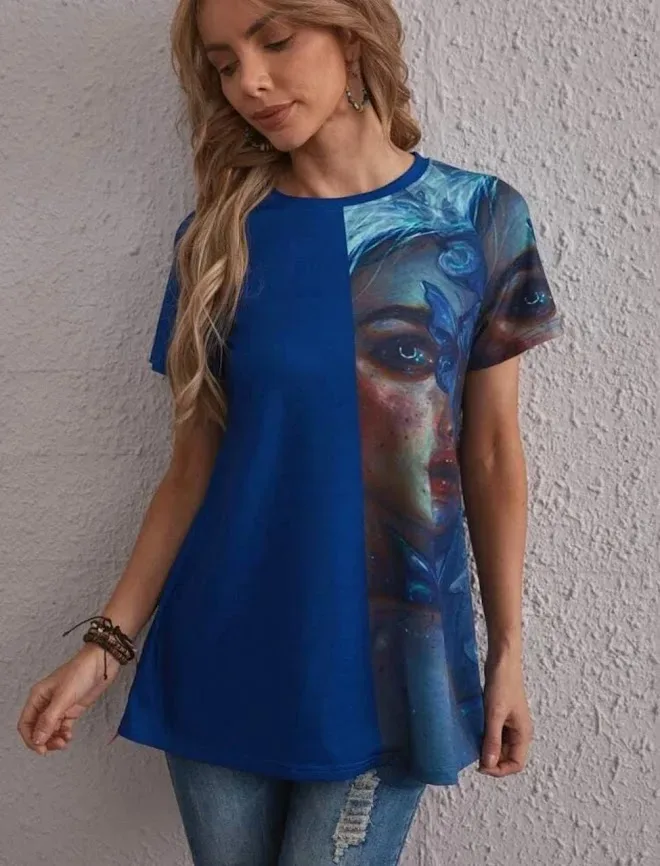 Blusa para dama color azul