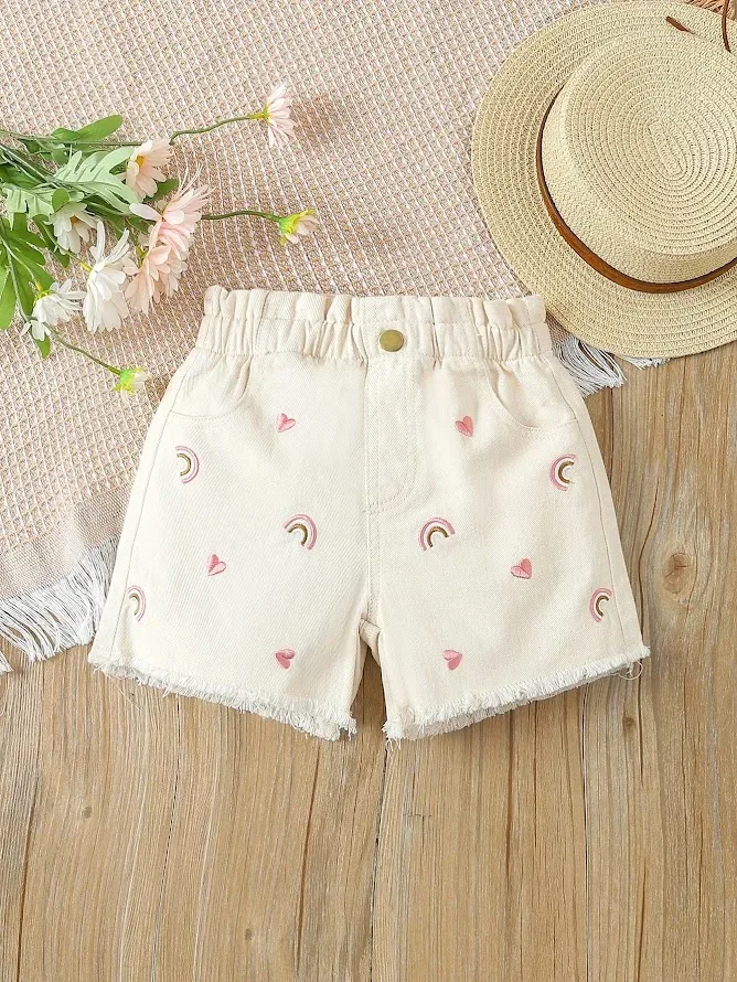 Short para niña color beige