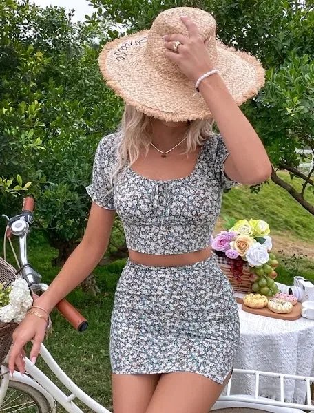 Conjunto para dama diseño floral