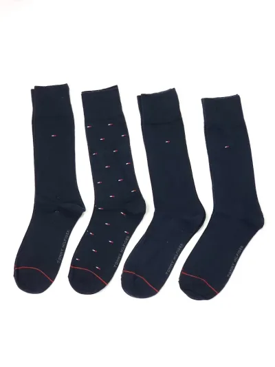 Set 4 pares de medias Tommy Hilfiger para caballero color azul
