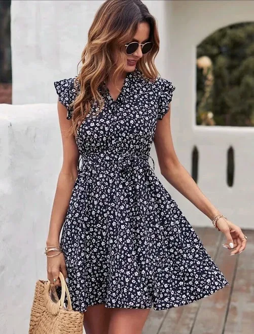 Vestido para dama con estampado floral