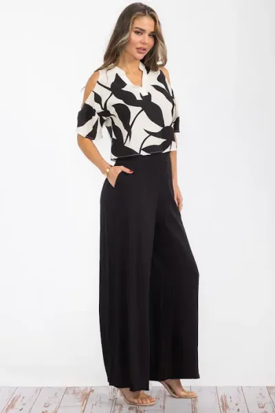 Pantalón La Reyna para dama #1512 COLOR NEGRO