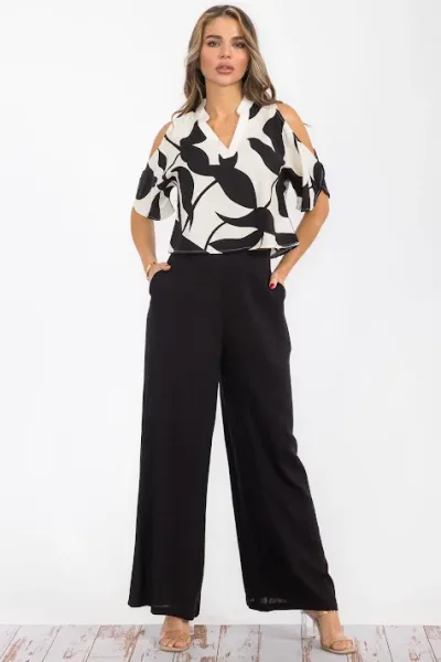 Pantalón La Reyna para dama #1512 COLOR NEGRO