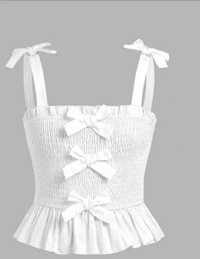 Blusa para niña color blanco