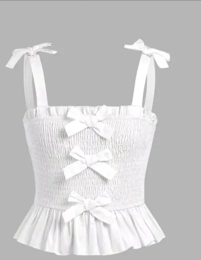 Blusa para niña color blanco